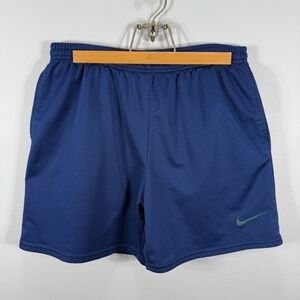 Nike Vintage Mesh Athletic Shorts Blue Size Large